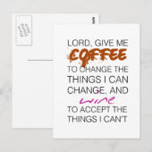 Koffie en wijn briefkaart (Voorkant / Achterkant)