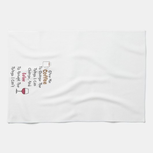 Koffie en wijn theedoek (Horizontaal)