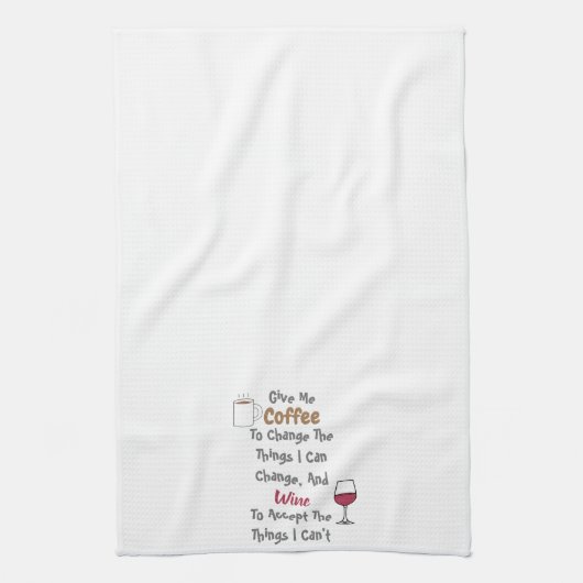 Koffie en wijn theedoek (Verticaal)