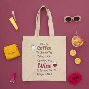 Koffie en wijn tote bag