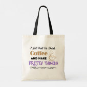 Koffie en  zaken tote bag (Achterkant)