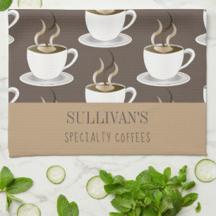 Koffie Espresso Capuccino-patroon - Monogram Theedoek