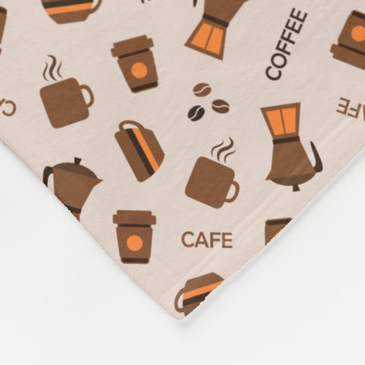 Koffie Fleece Deken (Hoek)