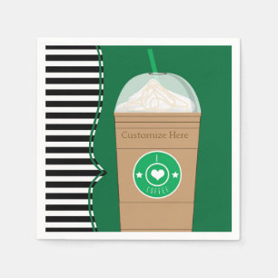 Koffie Frap Modern Chic Leuk Verjaardagsfeest Servetten