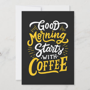 Koffie gaat morgenochtend van start met koffie bedankkaart