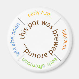 koffie gebrouwt rond... magneet