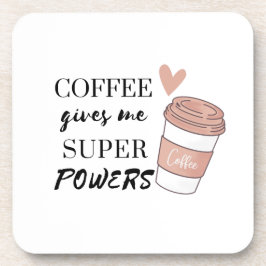 Koffie geeft me superkrachten bier onderzetter