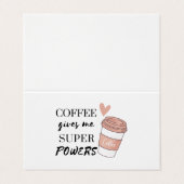 Koffie geeft me superkrachten visitekaartjes (Buitenkant ongevouwen)