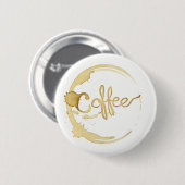 Koffie gekleurde knoppen ronde button 5,7 cm (Voorkant /achterkant)