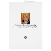  Koffie, Gelukkige Vrouw met Retro Koffiekopje (Achterkant)