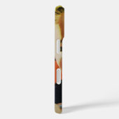  Koffie, Gelukkige Vrouw met Retro Koffiekopje Case-Mate iPhone Case (Achterkant / Rechts)