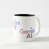 koffie gemini AI Tweekleurige Koffiemok (Voorkant rechts)
