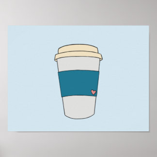 Koffie geneest de blauwvin poster