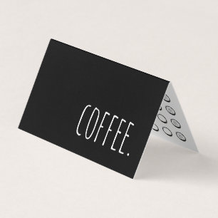 Koffie Gevouwen Loyaliteit Punch Card Visitekaartjes