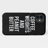 Koffie, gewichten en pindakaas - Funny Novelty Case-Mate iPhone Case (Achterkant (horizontaal))