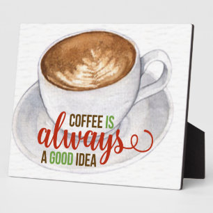 Koffie goed idee waterverf typografie fotoplaat