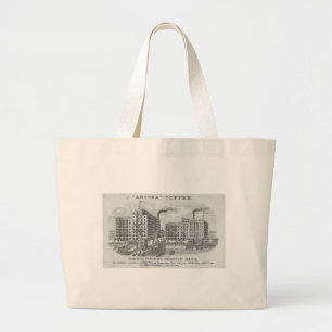 Koffie handelskaart grote tote bag