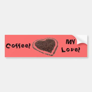 Koffie Hart Bumpersticker