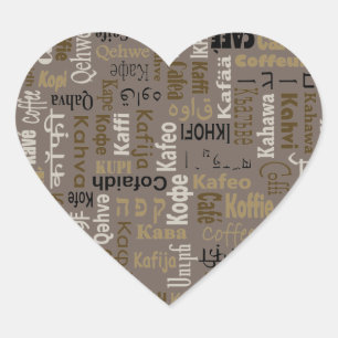 Koffie Hart Sticker
