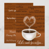 Koffie? Heart Shaped Smoke Kaart (Voorkant / Achterkant)