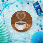 Koffie? Heart Shaped Smoke Papieren Bordje (Feest)