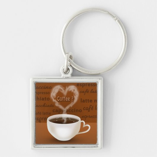Koffie? Heart Shaped Smoke Sleutelhanger (Voorkant)