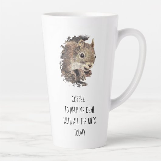 Koffie helpt me bij al het Nuts Squirrel M Latte Mok (Rechts)