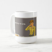 koffie helpt me met poep koffiemok (Voorkant links)