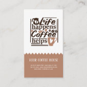 Koffie helpt visitekaartje (Voorkant)