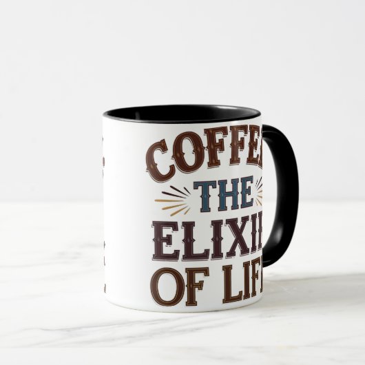 Koffie: het elixer van het leven Mok (Voorkant rechts)