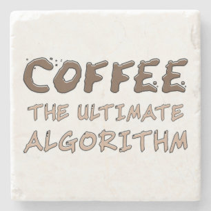 Koffie Het ultieme algoritme Grappige programmeur Stenen Onderzetter