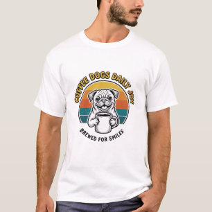 Koffie Hond Shirt Vintage Gegraveerd Pup Mok Ontwe