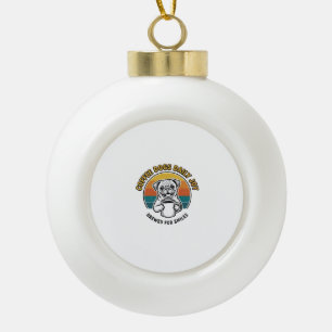 Koffie Hond Shirt Vintage Gegraveerd Pup Mok Ontwe Keramische Bal Ornament