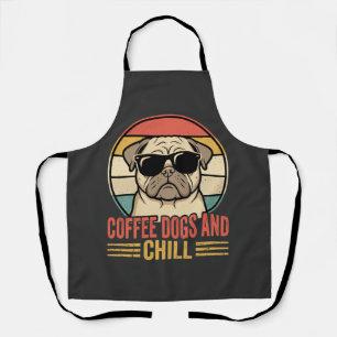 Koffie Honden en Chillen Retro Pug Schort