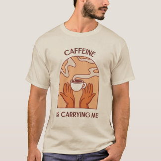 Koffie Houdt Me Gaande – Grappig T-Shirt Voor Koff