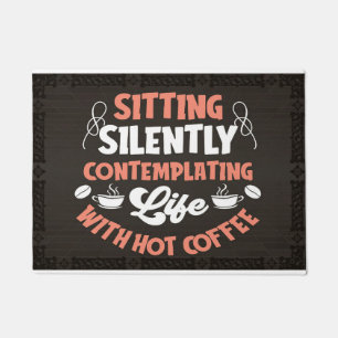 Koffie houdt mijn leven vol met hotkoffie deurmat