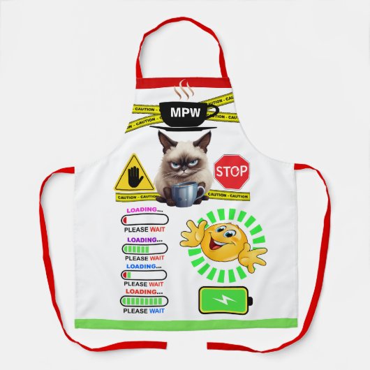 Koffie Humor ... Schort (Voorkant)