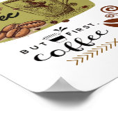 Koffie Illustratie Poster (Hoek)