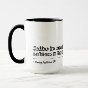 Koffie in de ene hand vertrouwen in de andere mok