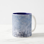 Koffie in de wolken tweekleurige koffiemok (Voorkant rechts)