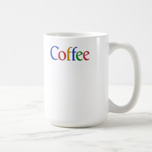 koffie in google font mok (Rechts)