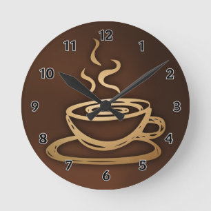 Koffie in mijn beker ronde klok