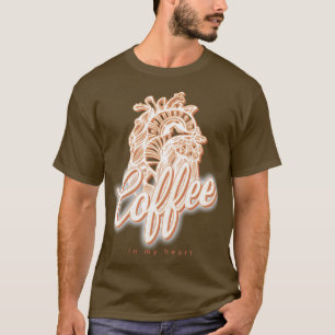 Koffie in m'n hart koffie, barista cadeau 2 t-shirt