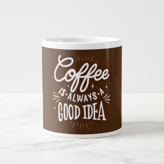 Koffie is altijd een goed idee, extra grote beker