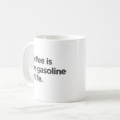 Koffie is de brandstof van het leven Mok (Voorkant links)