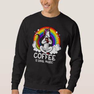 Koffie is echte magische eenhoorn regenboog lgbt p trui