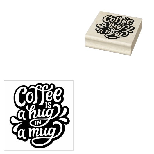 Koffie is een Hug in een Mok Rubberstempel (Gestempeld)