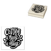 Koffie is een knuffel in een mok rubberstempel (Gestempeld)