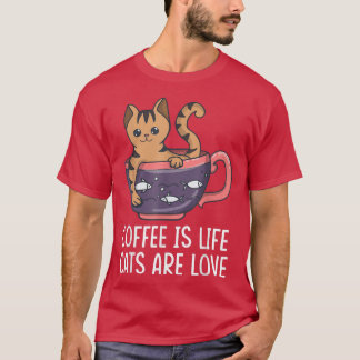 Koffie is een liefdeskatster die vader Drink T-shirt