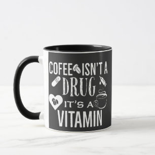 Koffie is geen drug het is een vitamine Koffielief Mok